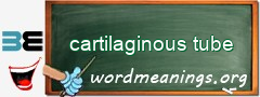 WordMeaning blackboard for cartilaginous tube